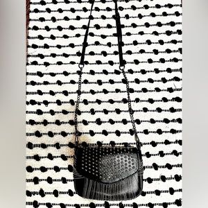 Cute studded chain fringe crossbody purse!